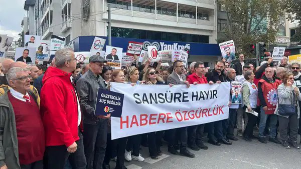 Nationwide protest by Turkish journalists against detentions