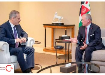 دیدار وزیر امورخارجه ترکیه با پادشاه اردن