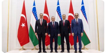 دیدار هیات بلند پایه سیاسی و امنیتی با رییس جمهور ازبکستان