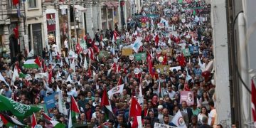 Massive protests in Istanbul, Turkey