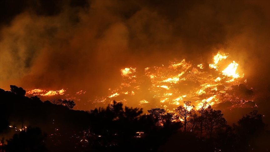 استمرار حرائق الغابات في إزمير التركية