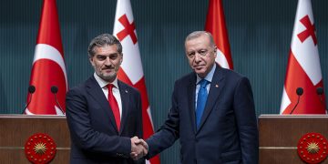 استقبال اردوغان از رئیس جمهور گرجستان