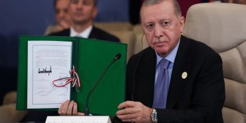 Erdogan at the Signing Ceremony of the Sharm El-Sheikh Agreement