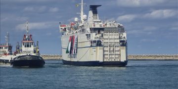 ورود کشتی حامل ۹۰۰ تن کمک های بشردوستانه ترکیه به العریش